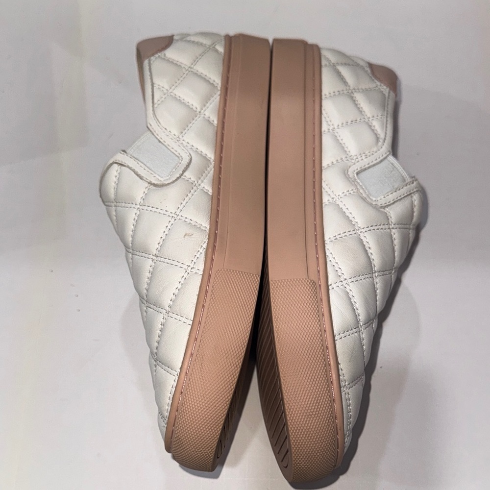Tory Burch White Quilted Slip-On Loafers - Picture 7 of 12